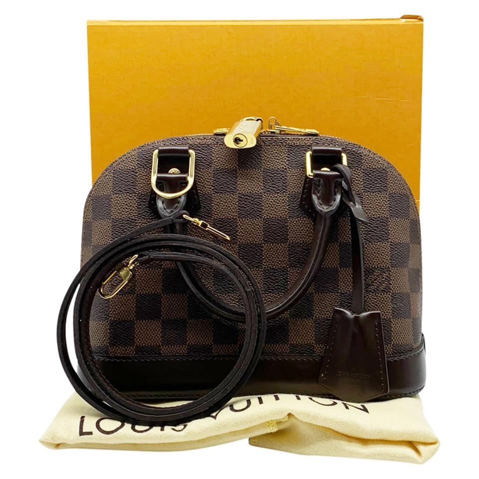 Louis Vuitton Alma Bb Brown Damier Ébène Canvas Cross Body Bag