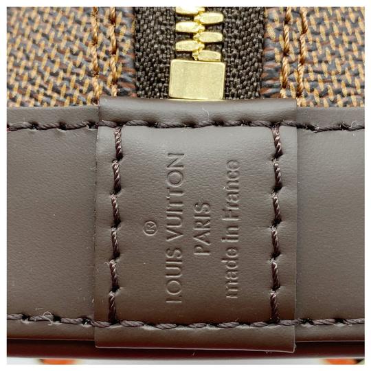 Leather Cross Body Strap for Alma BB Damier Ebene Pochette Eva Favorite PM  MM Mini 10mm Coated Dark Brown with Gold Hardware