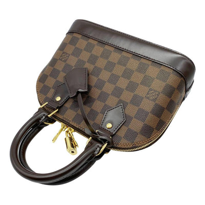 Louis Vuitton Alma Bb with Receipt Brown Damier Ebene Canvas Shoulder Bag