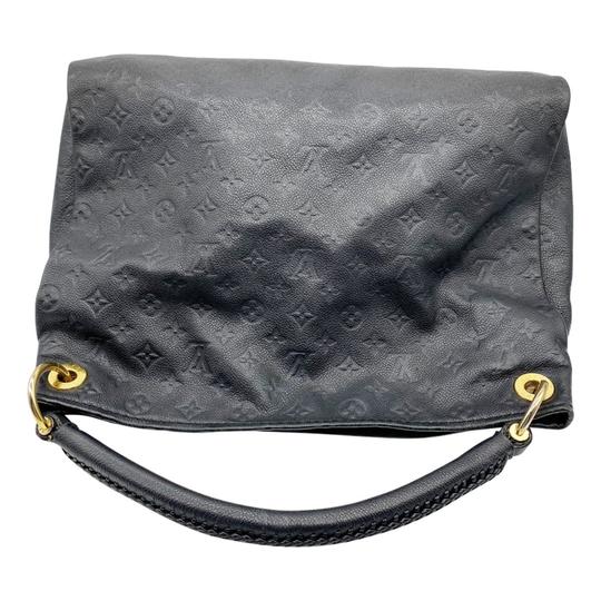 Louis Vuitton Artsy Black Monogram Empreinte Leather Hobo Bag