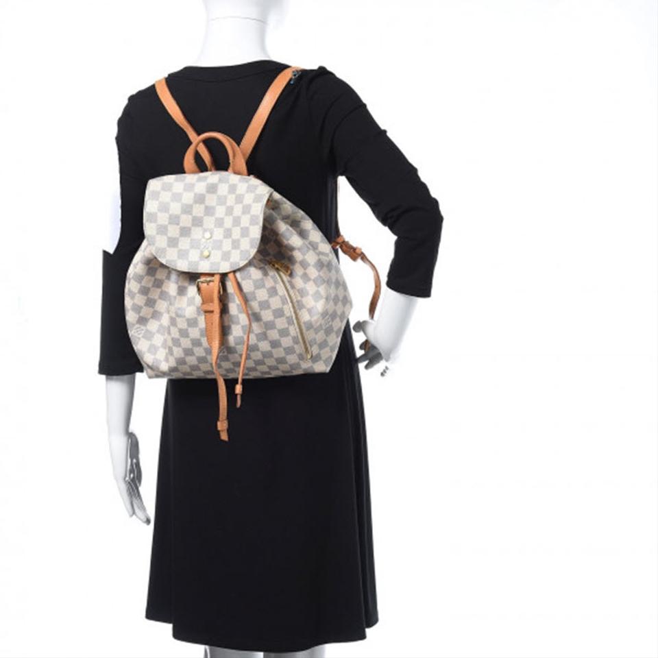louis vuitton backpack sperone Louis Vuitton Backpack Sperone Damier Azur White Canvas Tote