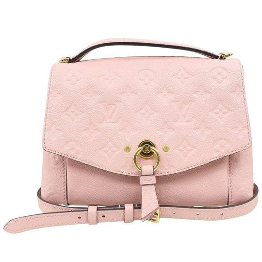 Louis Vuitton Blanche Bb Monogram Empreinte Leather Pink Calfskin Satchel