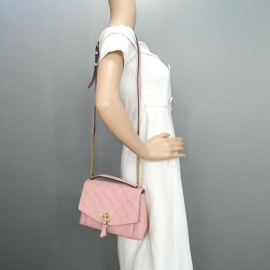 Louis Vuitton Blanche Bb Monogram Empreinte Leather Pink Calfskin Satchel