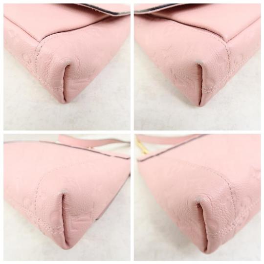 Louis Vuitton Blanche Bb Monogram Empreinte Leather Pink Calfskin Satchel