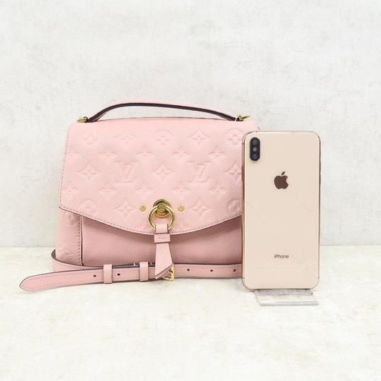 Louis Vuitton Blanche Bb Monogram Empreinte Leather Pink Calfskin Satchel