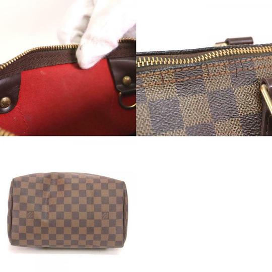 Louis Vuitton Boston Speedy Damier 25 Brown Canvas Shoulder Bag