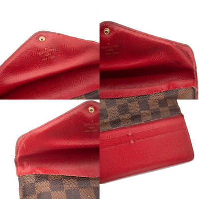 red and white louis vuittons wallet