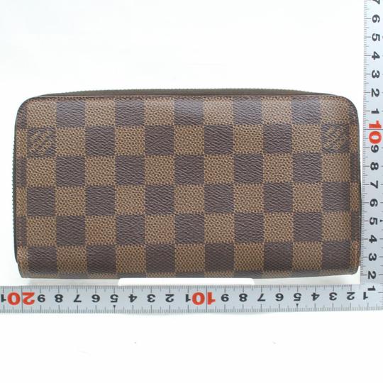 Louis Vuitton Brown Zippy Illustre Damier Ebene Violette Wallet