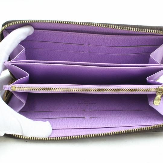 Louis Vuitton Brown Zippy Illustre Damier Ebene Violette Wallet