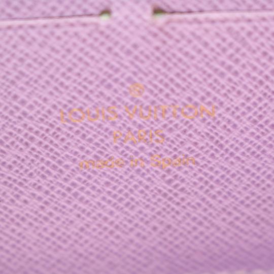 Louis Vuitton Brown Zippy Illustre Damier Ebene Violette Wallet