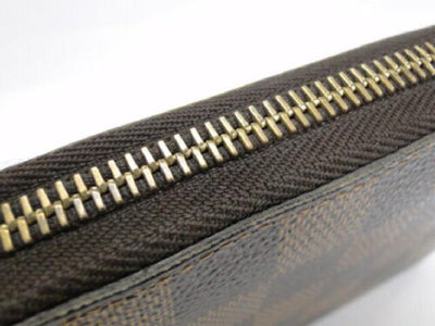 Louis Vuitton Brown Zippy Long N60015 Damier Wallet