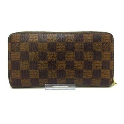Louis Vuitton Brown Zippy N60015 Ebene Damier Long Wallet