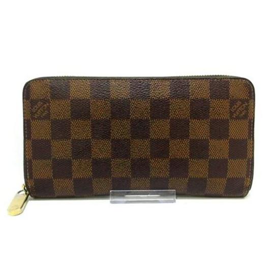 Louis Vuitton Brown Zippy N60015 Ebene Damier Long Wallet