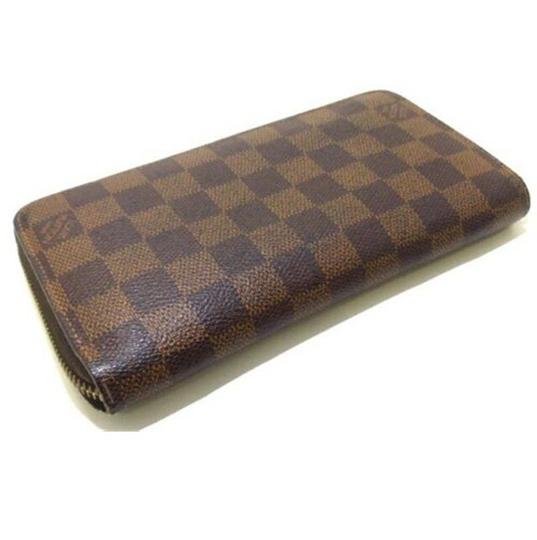 Louis Vuitton Brown Zippy N60015 Ebene Damier Long Wallet