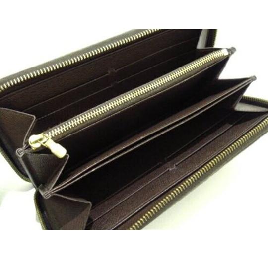 Louis Vuitton Brown Zippy N60015 Ebene Damier Long Wallet