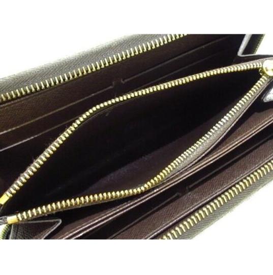 Louis Vuitton Brown Zippy N60015 Ebene Damier Long Wallet