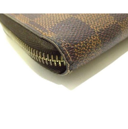 Louis Vuitton Brown Zippy N60015 Ebene Damier Long Wallet