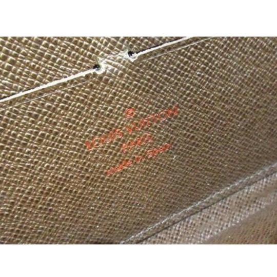 Louis Vuitton Brown Zippy N60015 Ebene Damier Long Wallet