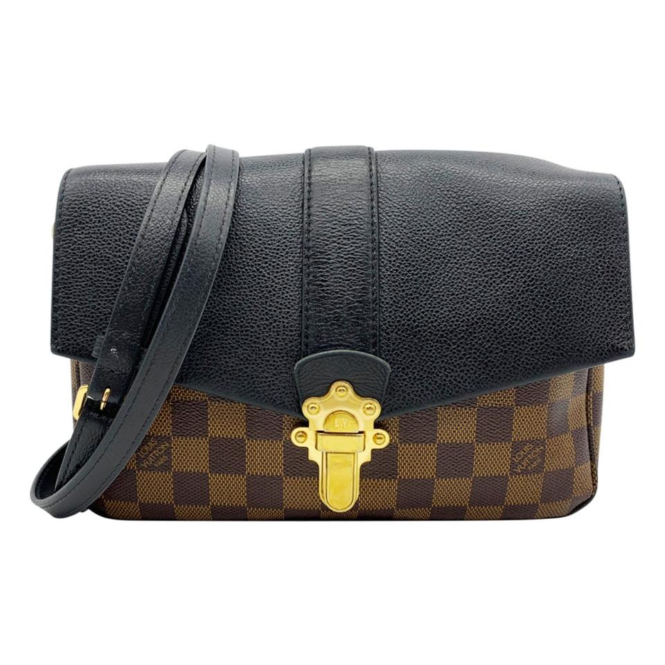 louis vuitton clapton backpack dupe Louis Vuitton Clapton Black Damier Ébène Canvas Cross Body Bag