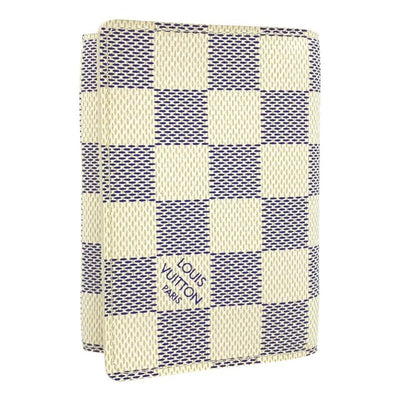 Louis Vuitton White Damier Azur Enveloppe Cartes De Visite Card Case Holder Wallet