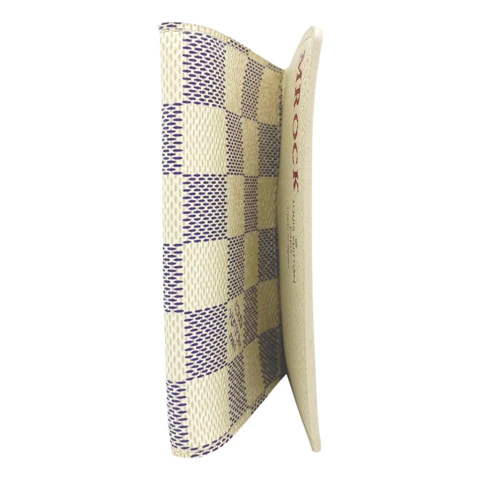 Louis Vuitton White Damier Azur Enveloppe Cartes De Visite Card Case Holder Wallet