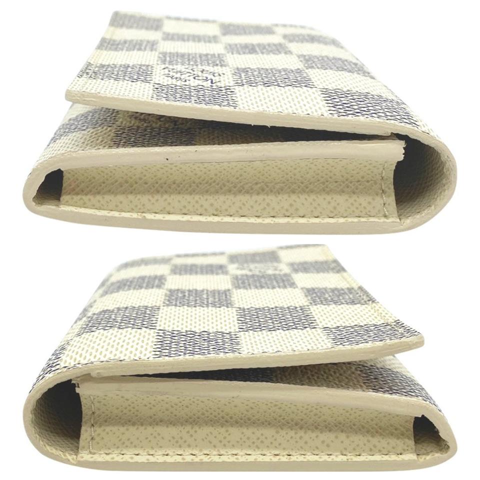 Louis Vuitton White Damier Azur Enveloppe Cartes De Visite Card Case Holder Wallet