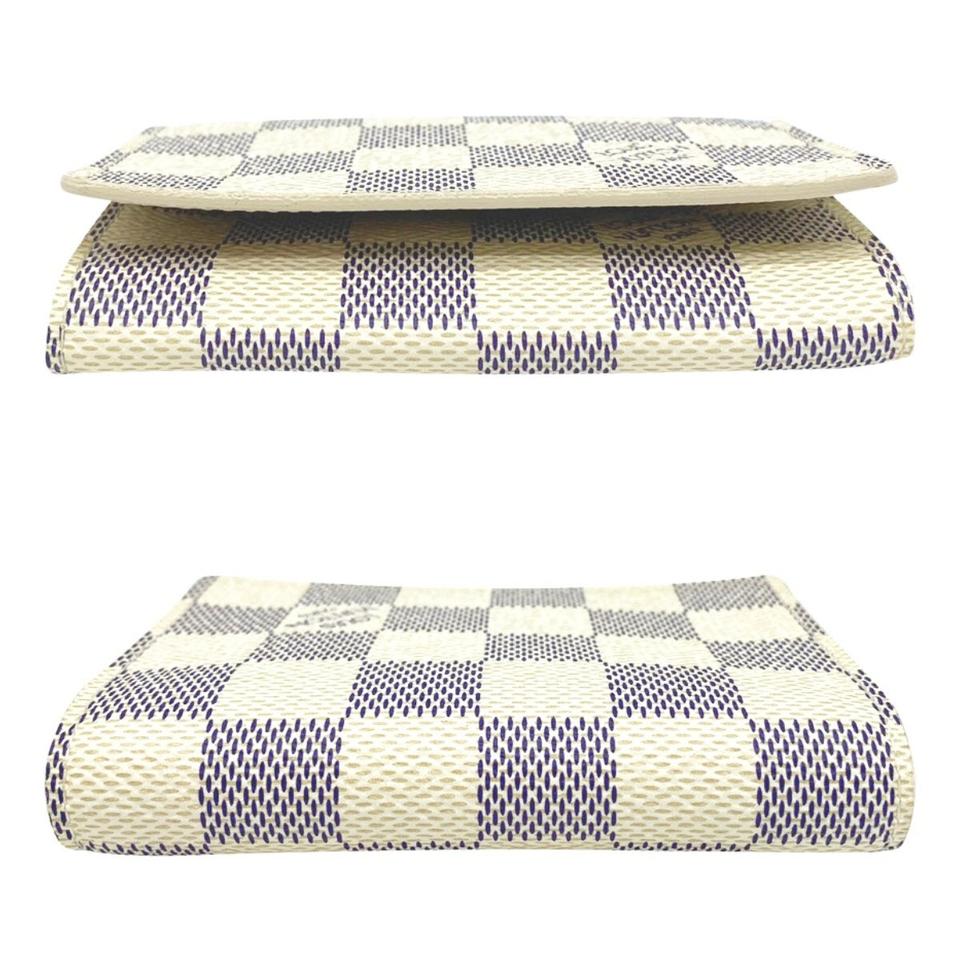 Louis Vuitton White Damier Azur Enveloppe Cartes De Visite Card Case Holder Wallet