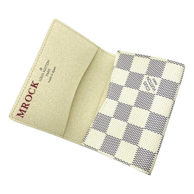 Louis Vuitton White Damier Azur Enveloppe Cartes De Visite Card Case Holder Wallet