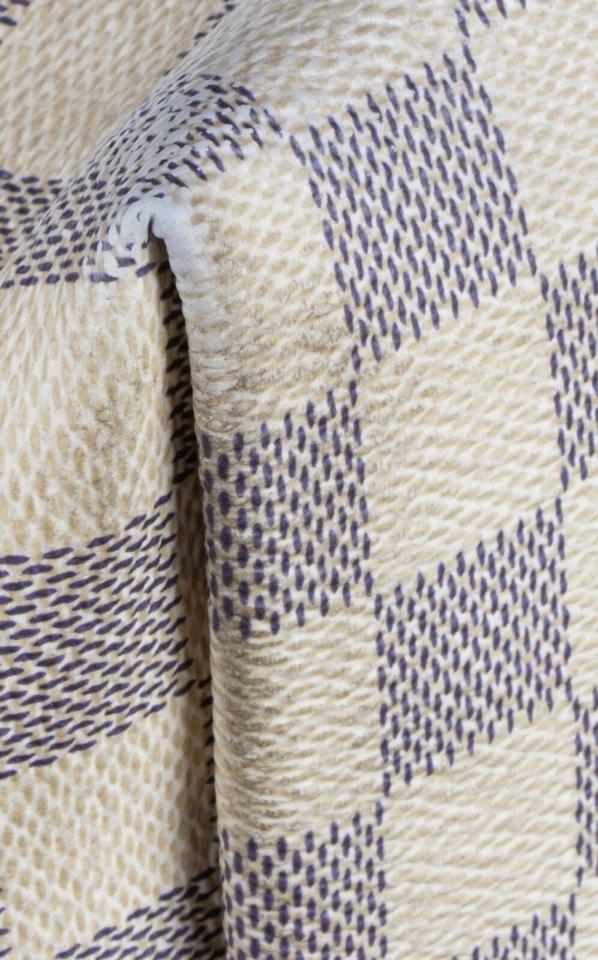 Louis Vuitton Damier Azur Iena Mm White Canvas Tote Rose Ballerine