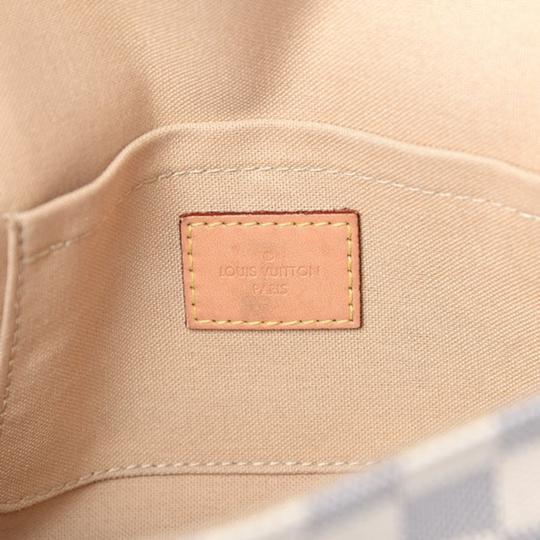 Louis Vuitton Favorite Damier Azur Mm White Canvas Shoulder Bag