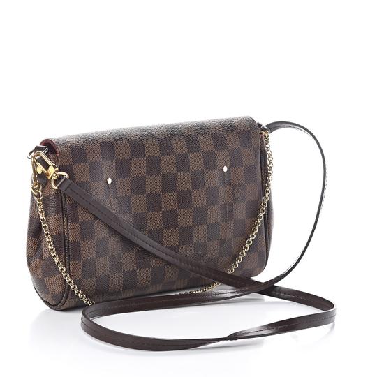 Louis Vuitton Favorite Damier Ebene Mm Brown Canvas Shoulder Bag