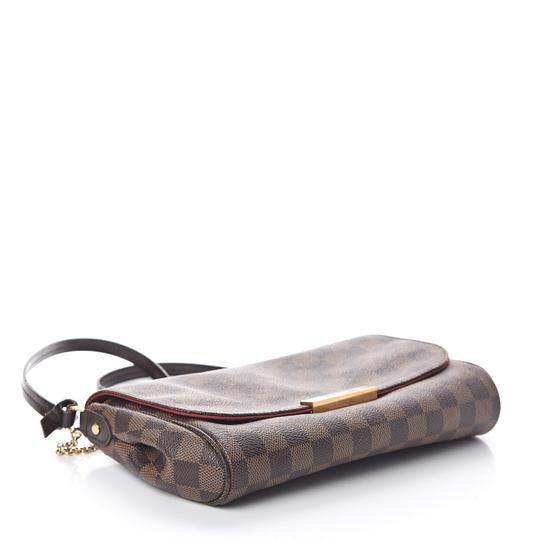 Louis Vuitton Favorite Damier Ebene Mm Brown Canvas Shoulder Bag