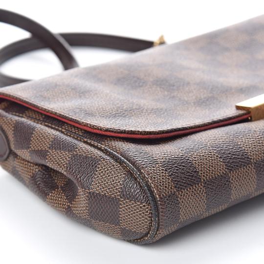 Louis Vuitton Favorite Damier Ebene Mm Brown Canvas Shoulder Bag