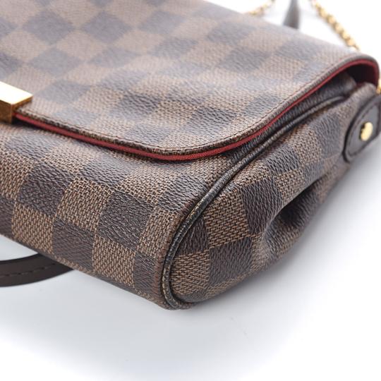 Louis Vuitton Favorite Damier Ebene Mm Brown Canvas Shoulder Bag