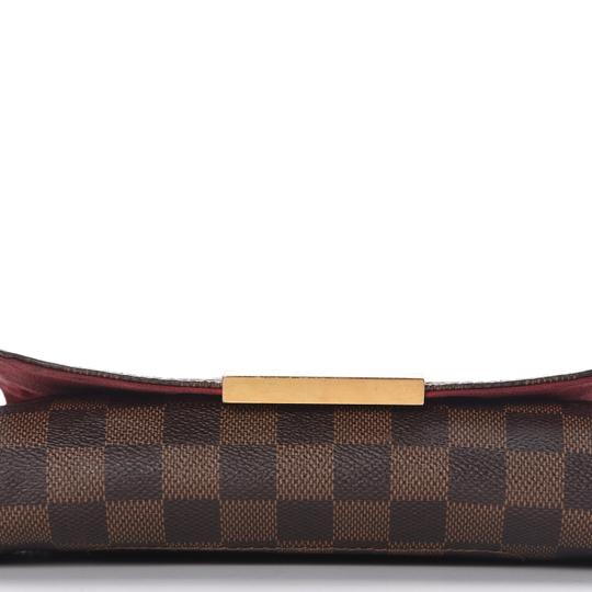 Louis Vuitton Favorite Damier Ebene Pm Brown Coated Canvas Clutch