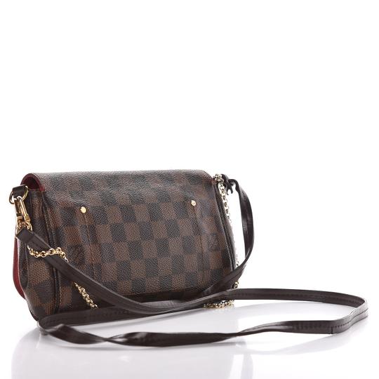 Louis Vuitton Favorite Damier Ebene Pm Brown Coated Canvas Clutch