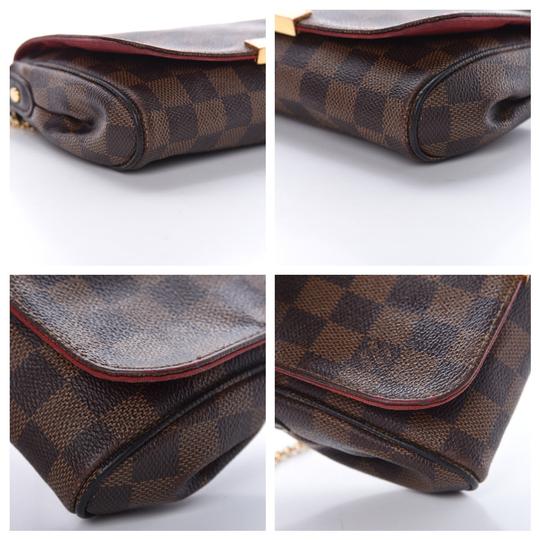 Louis Vuitton Favorite Damier Ebene Pm Brown Coated Canvas Clutch
