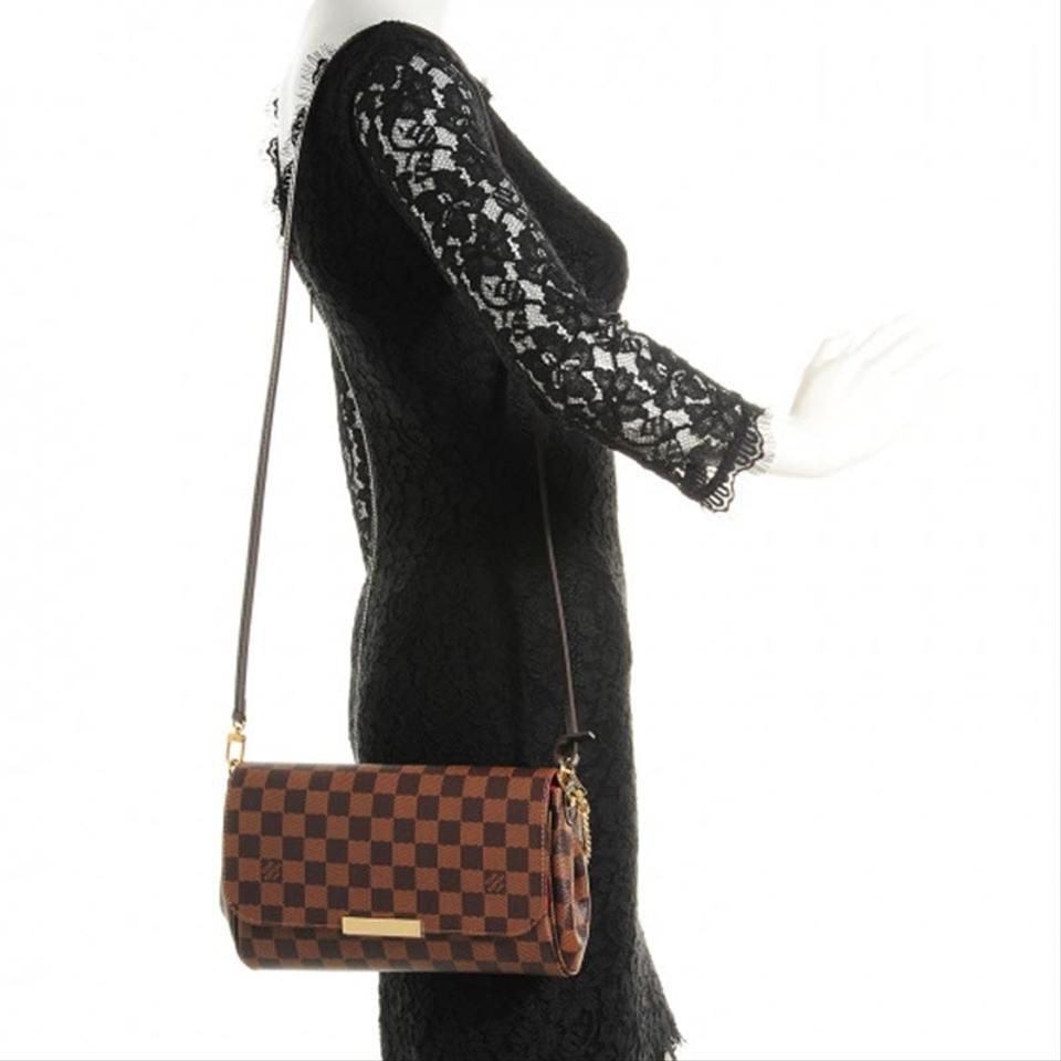 Louis Vuitton Favorite Mm Brown Damier Ebene Canvas Shoulder Bag