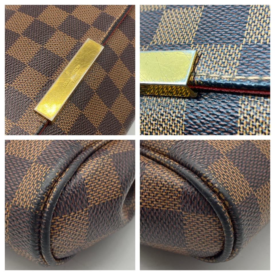 Louis Vuitton Favorite Mm Brown Damier Ebene Canvas Shoulder Bag