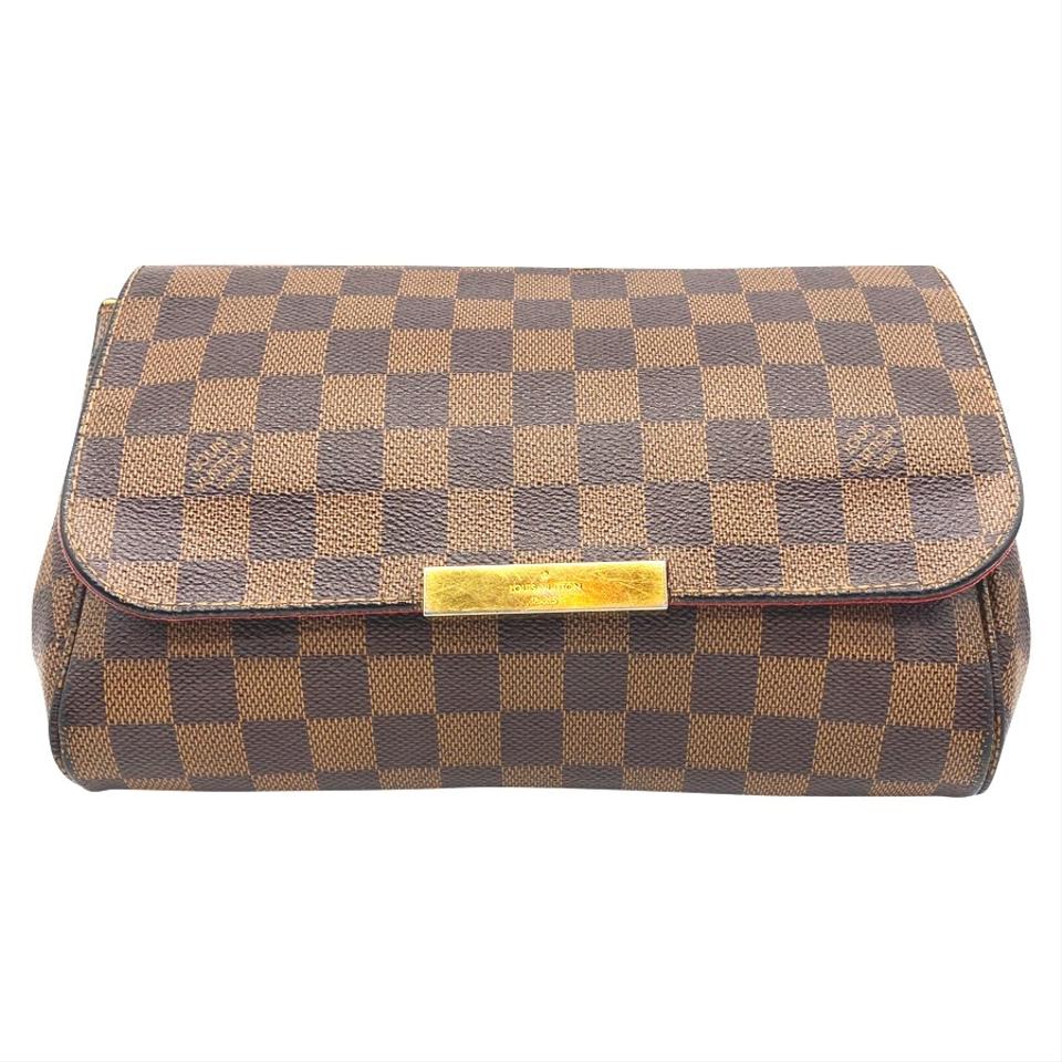 Louis Vuitton Favorite Mm Brown Damier Ebene Canvas Shoulder Bag