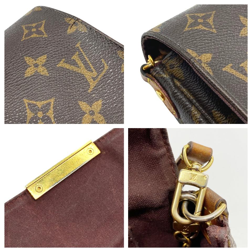 Louis+Vuitton+Favorite+Shoulder+Bag+PM+Brown+Canvas+Coated+