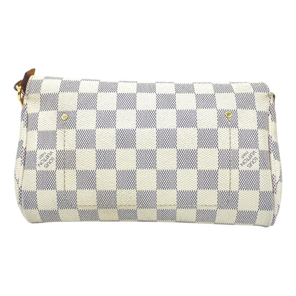 Louis Vuitton Favorite Pm White Damier Azur Canvas Cross Body Bag