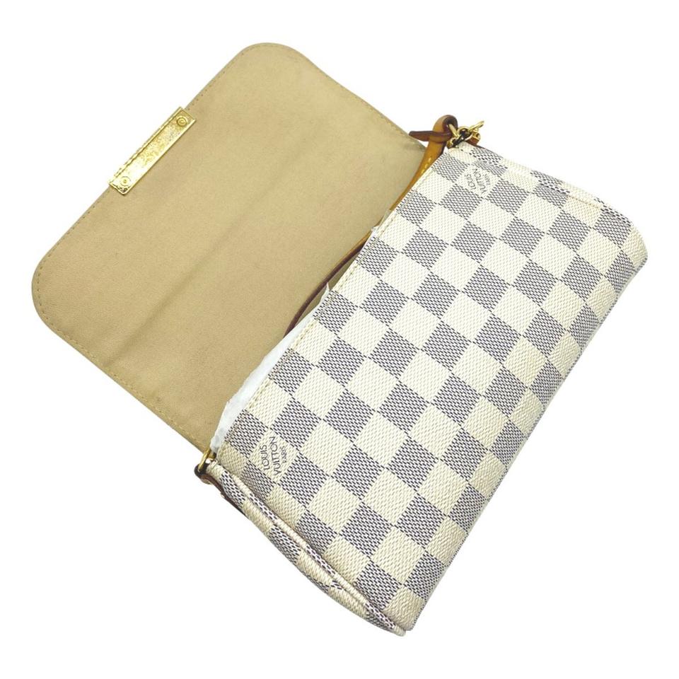 Louis Vuitton Favorite Pm White Damier Azur Canvas Cross Body Bag