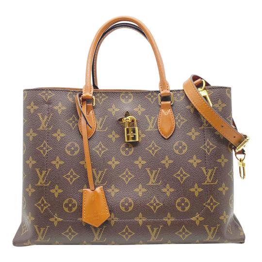 Louis Vuitton Flower Caramel Brown Monogram Canvas Tote
