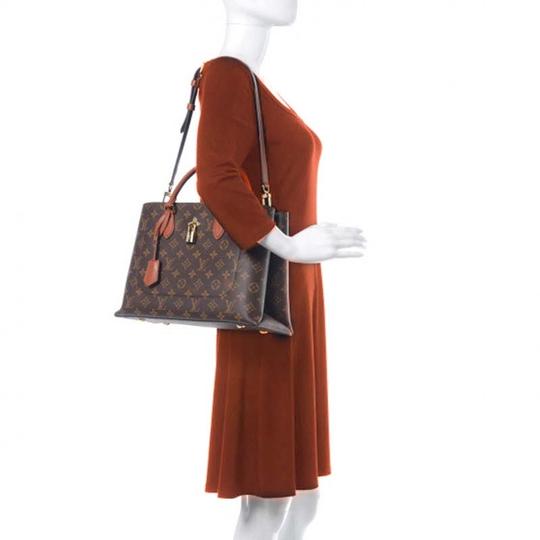 Louis Vuitton Flower Caramel Brown Monogram Canvas Tote