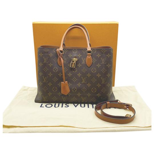 Louis Vuitton Flower Caramel Brown Monogram Canvas Tote