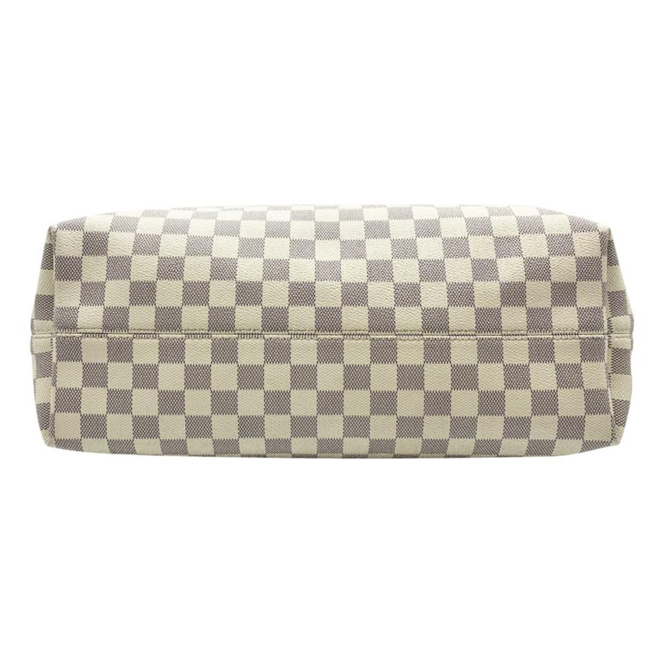 Louis Vuitton Graceful 2018 Mm White Damier Azur Canvas Tote