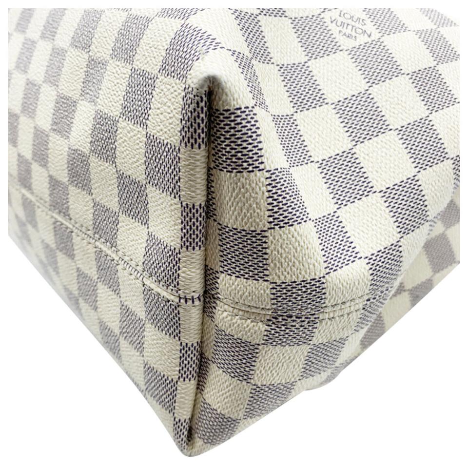 Louis Vuitton Graceful 2018 Mm White Damier Azur Canvas Tote