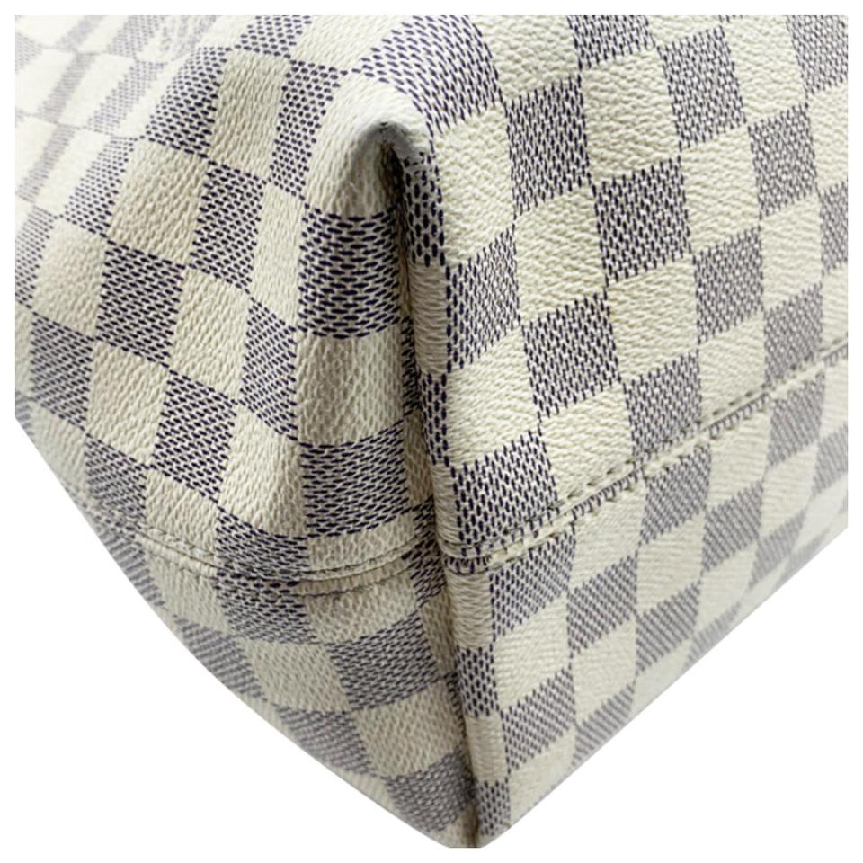 Louis Vuitton Graceful 2018 Mm White Damier Azur Canvas Tote