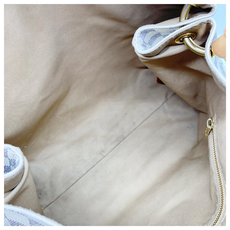 Louis Vuitton Graceful 2018 Mm White Damier Azur Canvas Tote